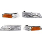 Headlight Kit For 92-97 Ford Crown Victoria Left and Right 4Pc