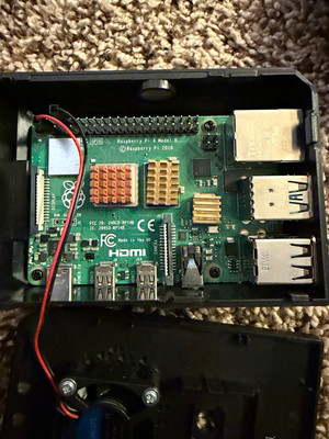 Raspberry Pi 4 Model B 4GB SBC w/ Case Fan Cables + SanDisk Ultra 16GB microSD
