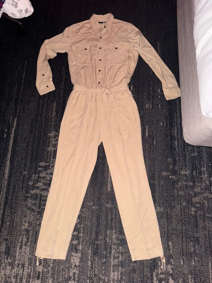 Mono vaquero caqui para mujer Lauren Ralph Lauren talla 6 informal safari minimalista Foto 3 de 4