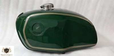 PASSEND FÜR BMW R100 RT RS R90 R80 R75 GRÜN LACKIERTER STAHL TANKDECKEL & ADA...