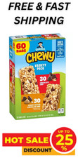 Quaker Chewy Granola Bar, Chocolate Chip  Peanut Butter,Variety Pack, 60 count.