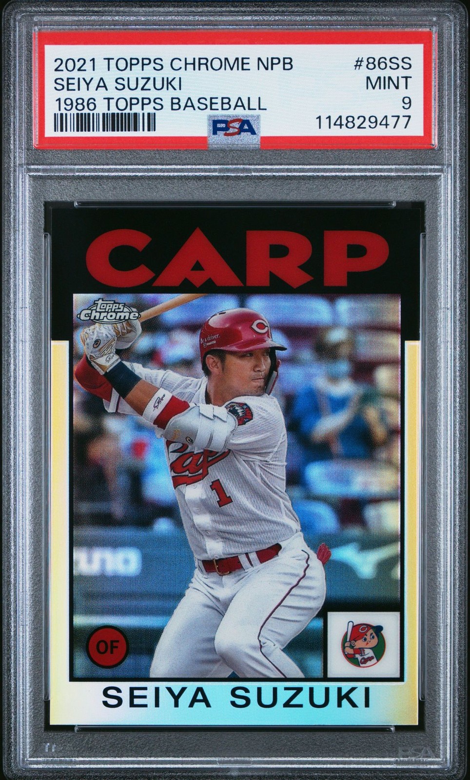 2021 Topps Chrome Nippon Professional Baseball 1986 #86SS Seiya Suzuki PSA 9