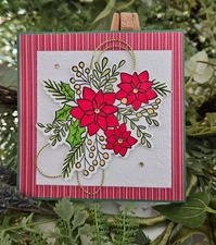 CARD KIT - PIONSETTIAS KIT MAKES 4 CARDS XS.408