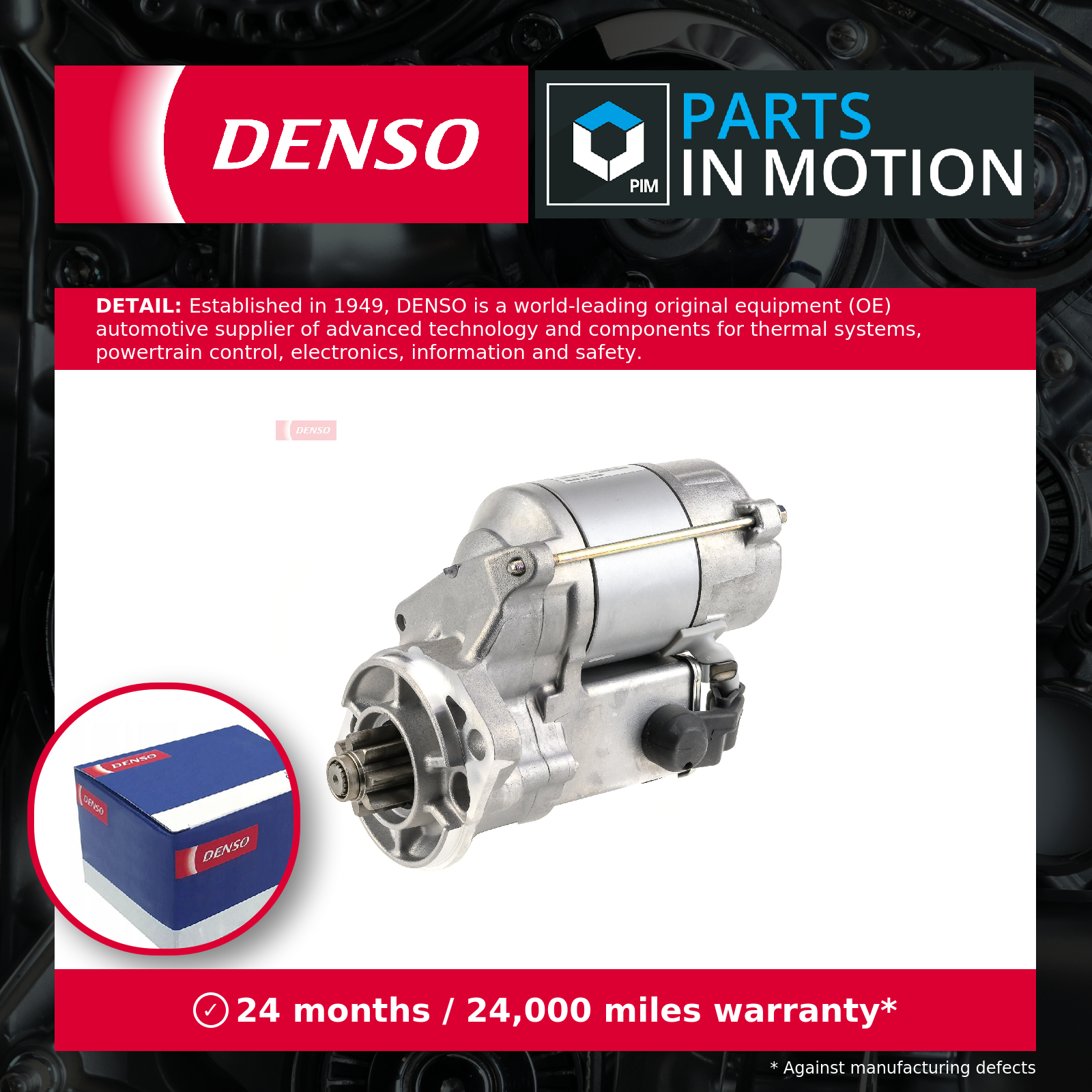 DENSO STARTER MOTOR DSN2089 Genuine Original Denso Part - Image 5