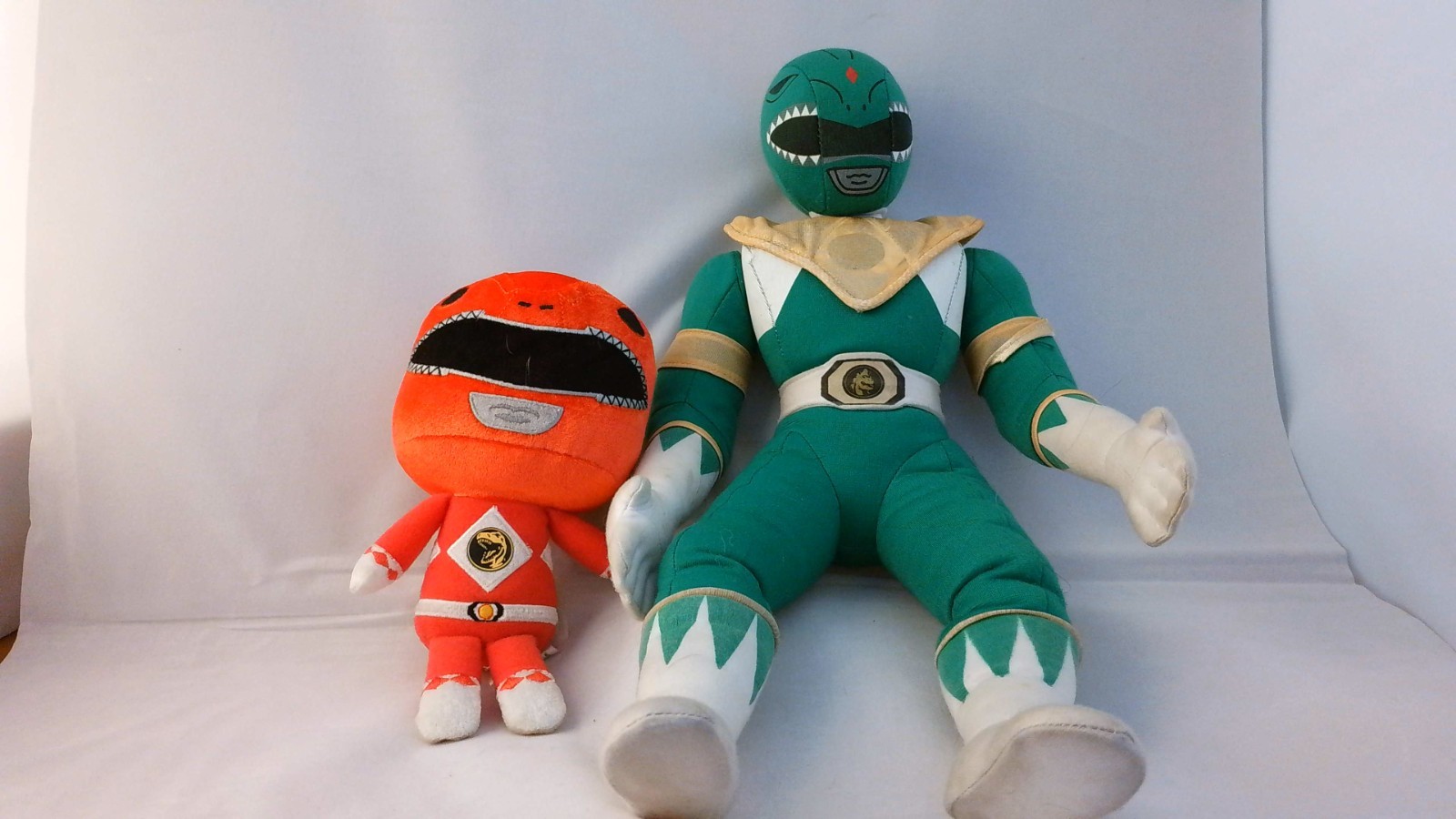Power Ranger Green and Red Ranger Plush Dolls