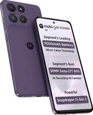 Moto g67 power 5G (Pantone Parachute, 128GB 8GB RAM) 7s Gen 2 Global Version.