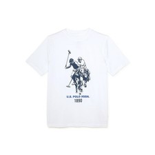 U.S. Polo Assn. Boys - Large  Short Sleeve Rashguard with UPF 50 Sun Protection