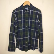 Mizzen  Main Men  s Plaid Shirt Size XL Button Down Trim Fit Long Sleeve