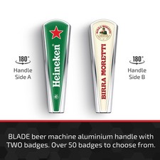 BLADE Beer Machine Handle with Two Badges