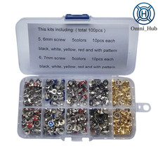 100pc Scissor Repair Kit Hairdressing Shears Screw Washer Barber Salon Tool Part