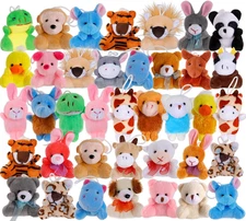 38 Pack Mini Stuffed Animals, Small Stuffed Animals Bulk, Plush Bulk Keychain fo