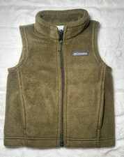 Columbia Steens Mountain Kids Full-Zip Fleece Vest Green 6-12 Months Pockets