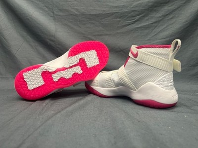 Nike Boys LeBron Soldier XI (PS) Sneakers White Pink Size 3 NEW NO
