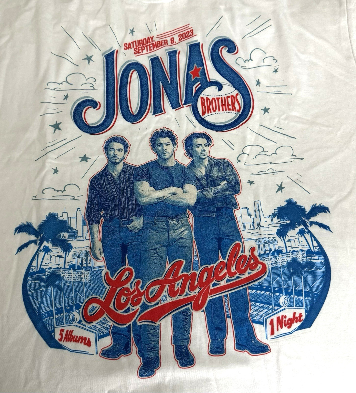 2023 Los Angeles Dodger Stadium Concert T-Shirt White