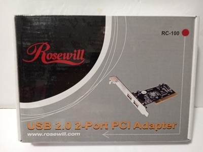 Rosewill ~ RC-100 ~ USB 2.0 ~ 2-Port PCI Adapter-Brand new Sealed  ELECTRONIC