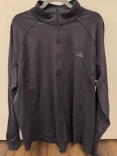 *NEVER WORN* Men's L.L.Bean Midweight Base Layer 1/4 Zip (Black)  XXL-REG 