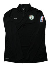 Nike Boston Celtics 1/4 Zip Lightweight Shirt. Mens L. Black. NBA.