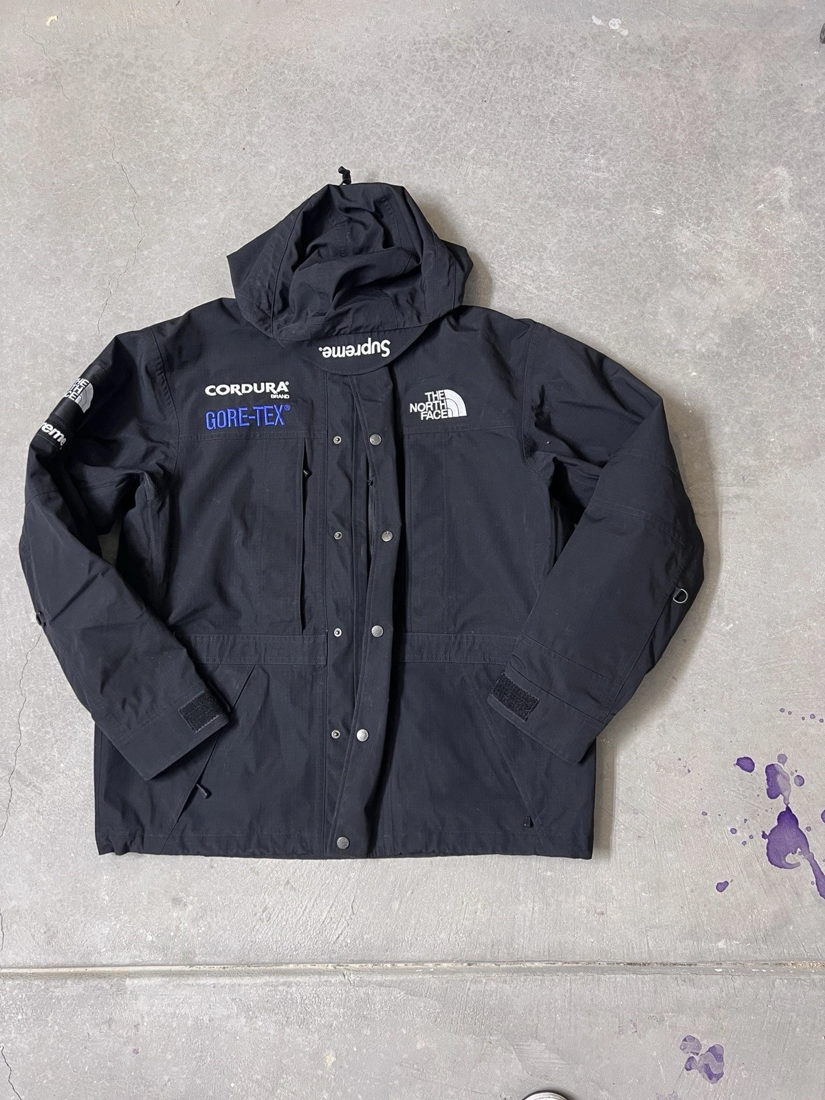 Veste Supreme The North Face Expedition L boîte noire logo GORE TEX Cordura