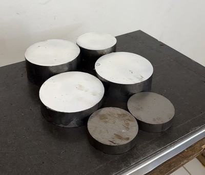 12L14 Steel Bar Lot   Big Diameter Round  6 PCS  21.40 LBS   CNC Machining