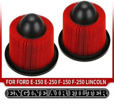 2pcs High Performance Engine Air Filter for Ford E-150 F-150 Lincoln Navigator