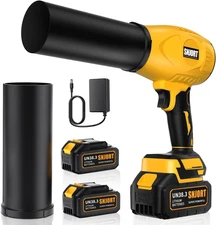 Leaf Blower Cordless with Battery and Charger, 500,000 RPM, Extended Nozzle, Lig