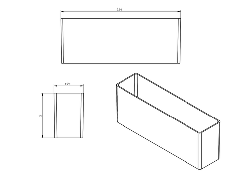 36pc 2x8" Drawer Organizer Bins Modular Storage Hardware Craft Toolbox - 第 4/13 張圖片