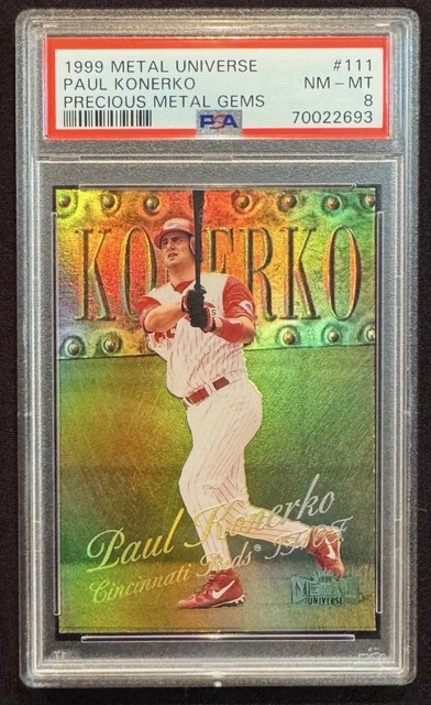 1999 Metal Universe #111 Paul Konerko Precious MetalPMG /50 PSA 8 Pop 2, None ⬆️