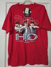 Philadelphia Phillies Majestic MLB Boys Medium T-Shirt Hamels Halladay Oswalt