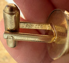 Pioneer Gold Tone & Black Horse Head Cuff Links Vintage round — photo 9