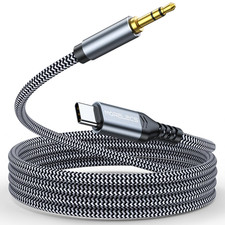 Aux to USB C, 3.3Ft Aux Cord to USB C Compatible with Iphone 15/16/17,Galaxy S24