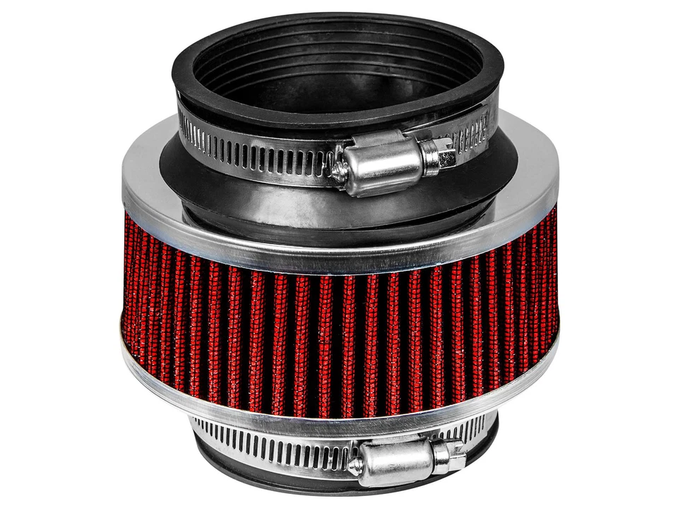 Filtro de válvula de derivación de admisión de aire frío de 3 pulgadas 76 mm ROJO Jeep Foto 3 de 4