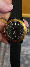 Glycine Combat Sub Automatic 200m Black Dial Brown Bezel Nylon Strap Box