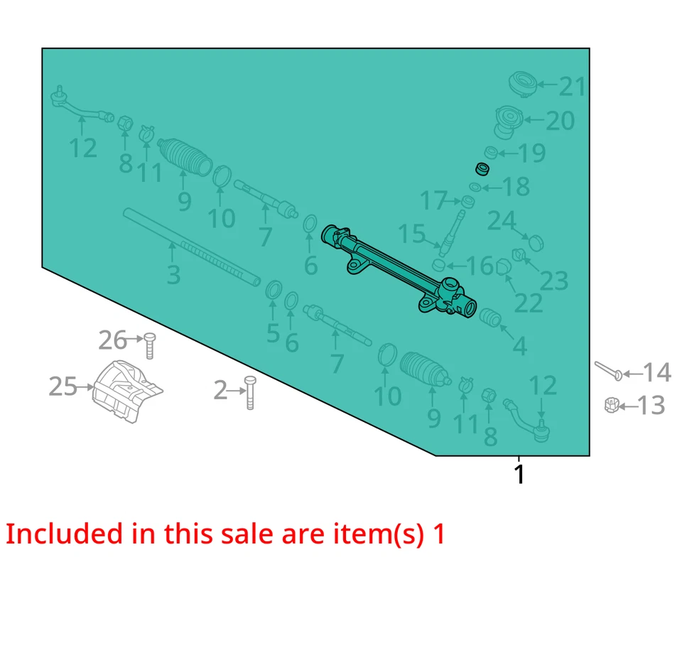 Barra eléctrica y piñón del engranaje de dirección Kia 2,0 L OE 56500e4000 se adapta a KIA SOUL 2014-2019 Foto 4 de 4