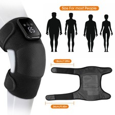 Knee Massager with Heat Vibration Electric Heating Brace Pad Pain Relief 3 Modes