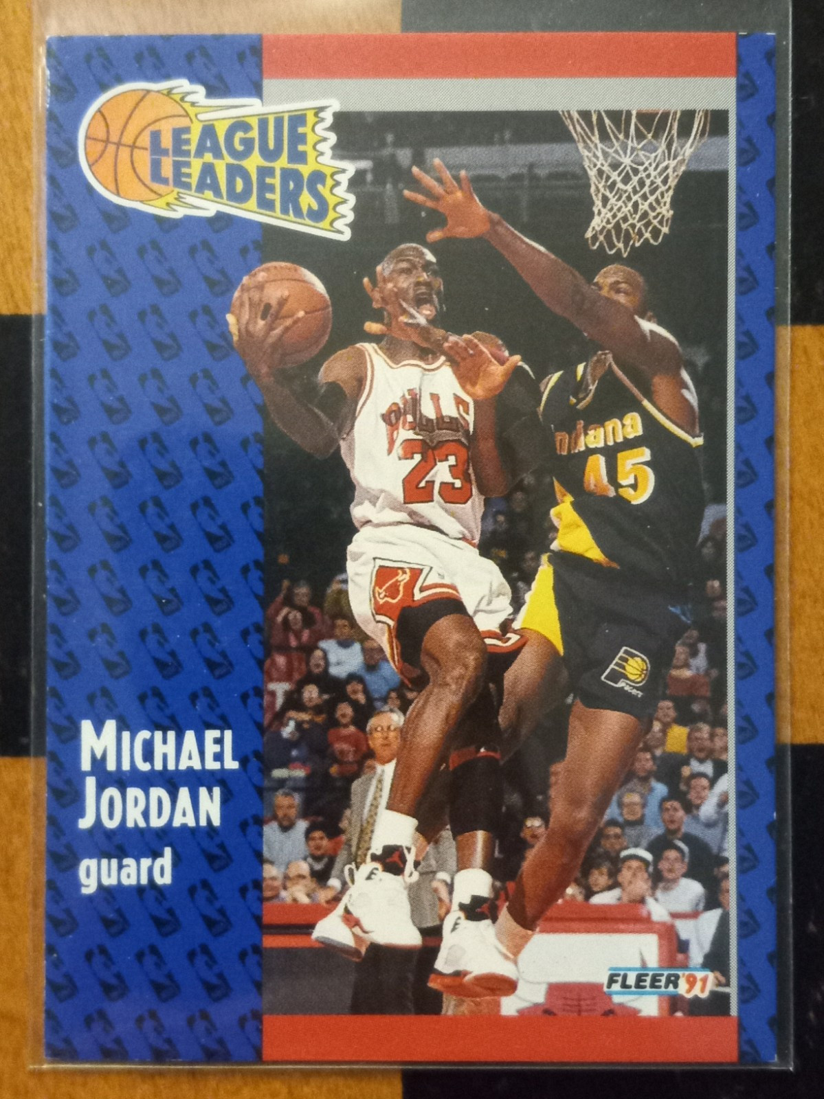 Michael Jordan 1991 Fleer #220 League Leaders Basketball Card in Excellent Condition