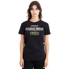 Image of The Mandalorian Grogu Movie Logo Womens T-Shirt S-2XL, Black