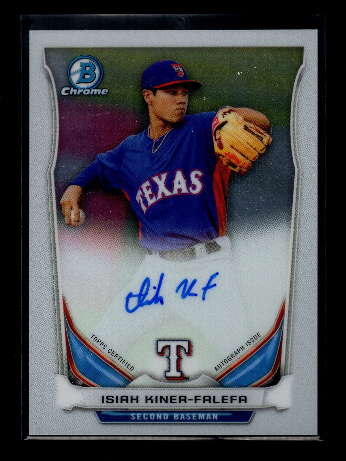 2014 Bowman Chrome - Prospect Autographs Isiah Kiner-Falefa #BCAP-IK (AU, RC)