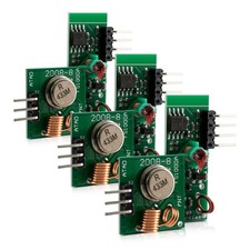 3 Pack 433 MHz Transmitter, Receiver Module Kit for Arduino, Raspberry Pi