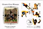 Dr Jim Stamps G.B. Fdc 1996 Olympic Gold Winners Silk Cover Collection