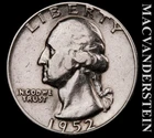 1952 Silver Washington Quarter - Scarce  Better Date  No Reserve  #L7459