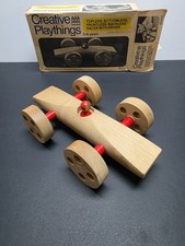 Vintage Creative Playthings Wooden Racer Car B986 Fredun Shapur 1969 COMPLETE