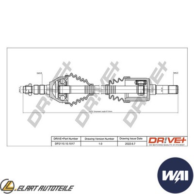 DRIVE SHAFT FOR OPEL INSIGNIA/Sports/Tourer/Country VAUXHALL SAAB 2.0L 4cyl