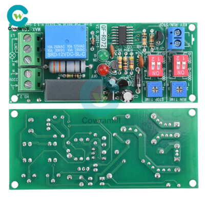 Cycle Delay AC 110V 120V 220V 230V 240V Timing Relay Switch Turn ON/OFF Module