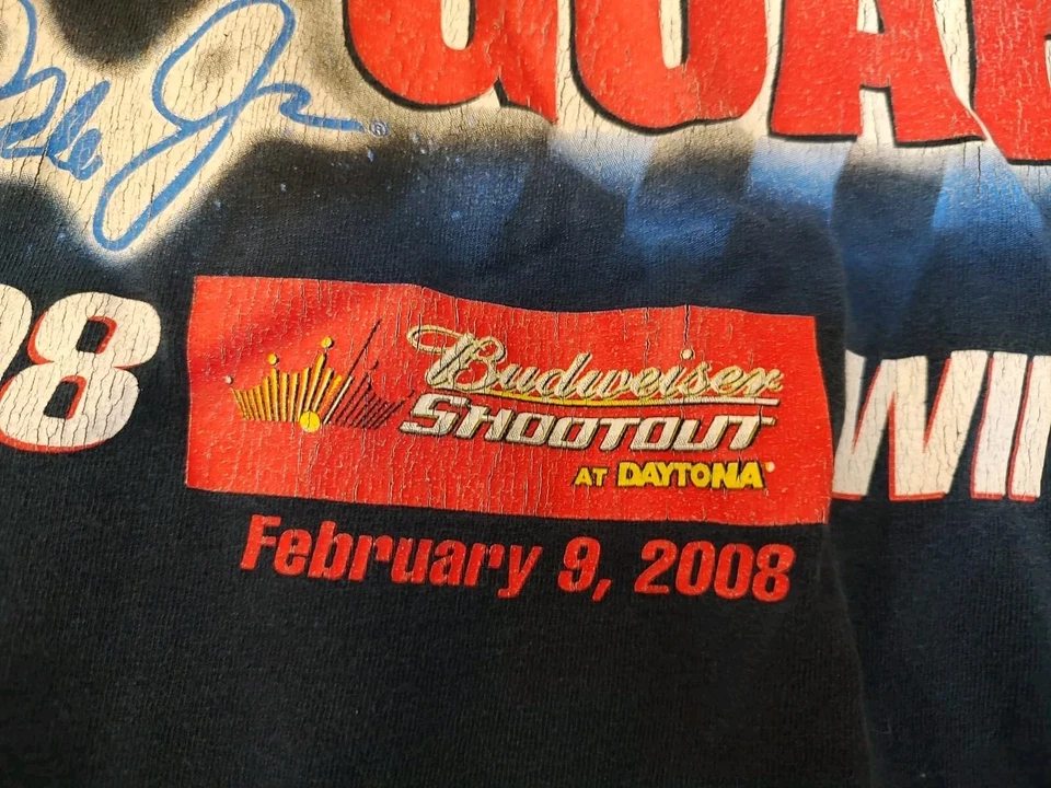 Camiseta 2008 Dale Earnhardt Budweiser Shootout Daytona Guardia Nacional Nascar XL Foto 3 de 4