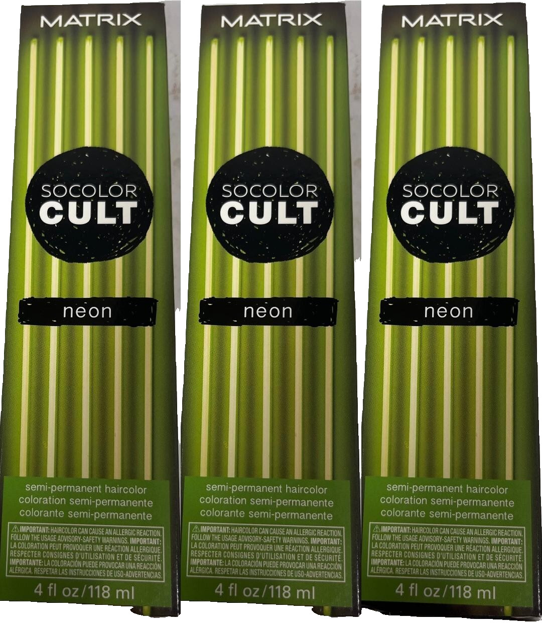 Cult Semi Permanent Hair Color 4 Oz Ea Neon Green