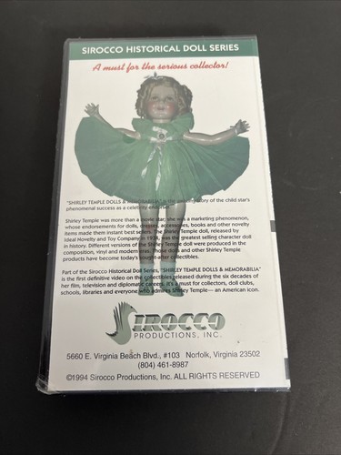 1994 SIROCCO HISTORICAL Shirley Temple Dolls & Memorabilia VHS Video NEW SEALED - Bild 2 von 4