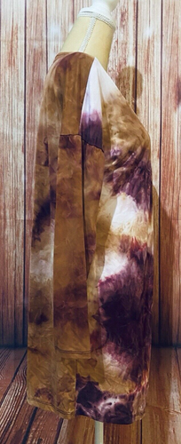 Cardigan donna XS Vibe aperto davanti maniche lunghe tie dye morbido elasticizzato colorato - Foto 4 di 10