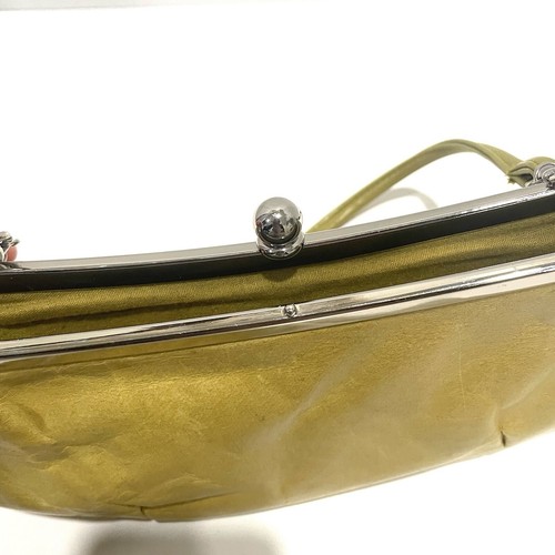 Vintage Ego Yellow Clutch Shoulder Bag Women’s Purse With Silver Clasp - Picture 5 of 11