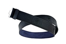 Leather Kilt Belt Adjustable size for Kilts Highland Black Lion Rampant Embossed