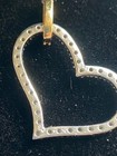 Gold and Diamond Heart Necklace , 1/3 Carat of Diamonds and 10K Solid Gold — photo 4
